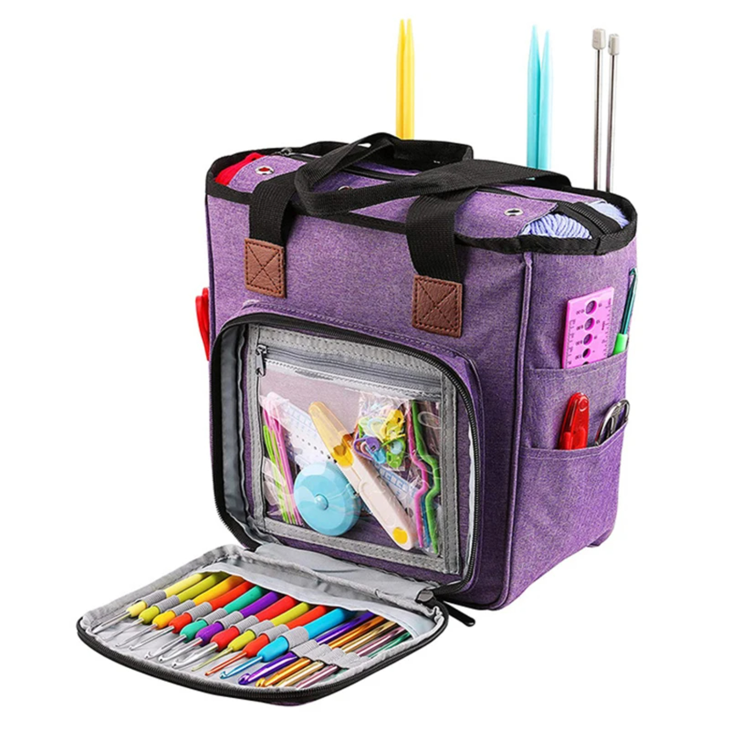 Sewing Roll - Portable Knitting Bag Organizer Yarn Storage