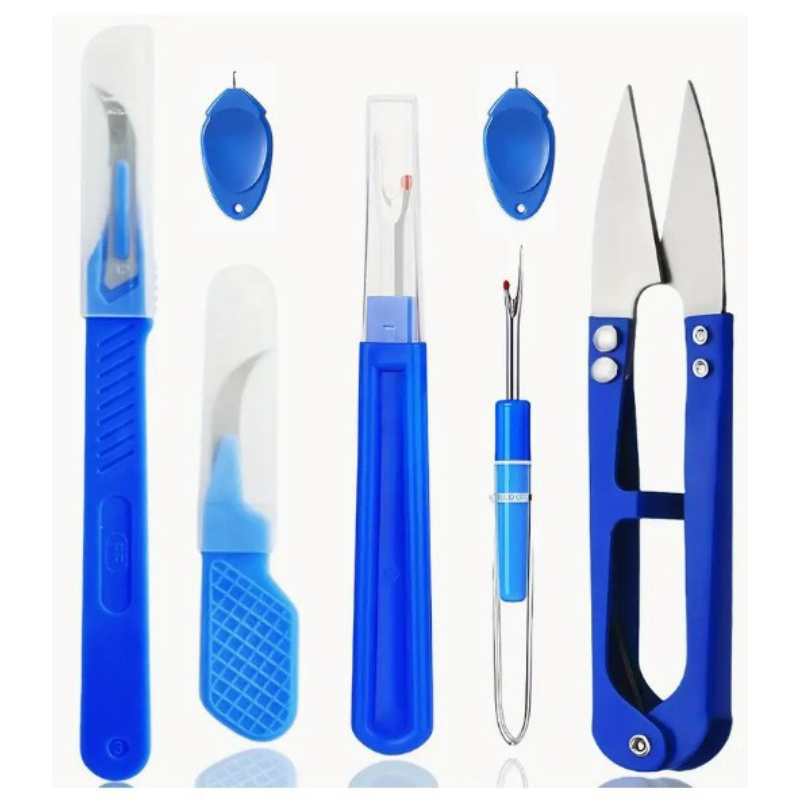 Sewing Kit - 5 Pieces Of Blue Sewing Tear