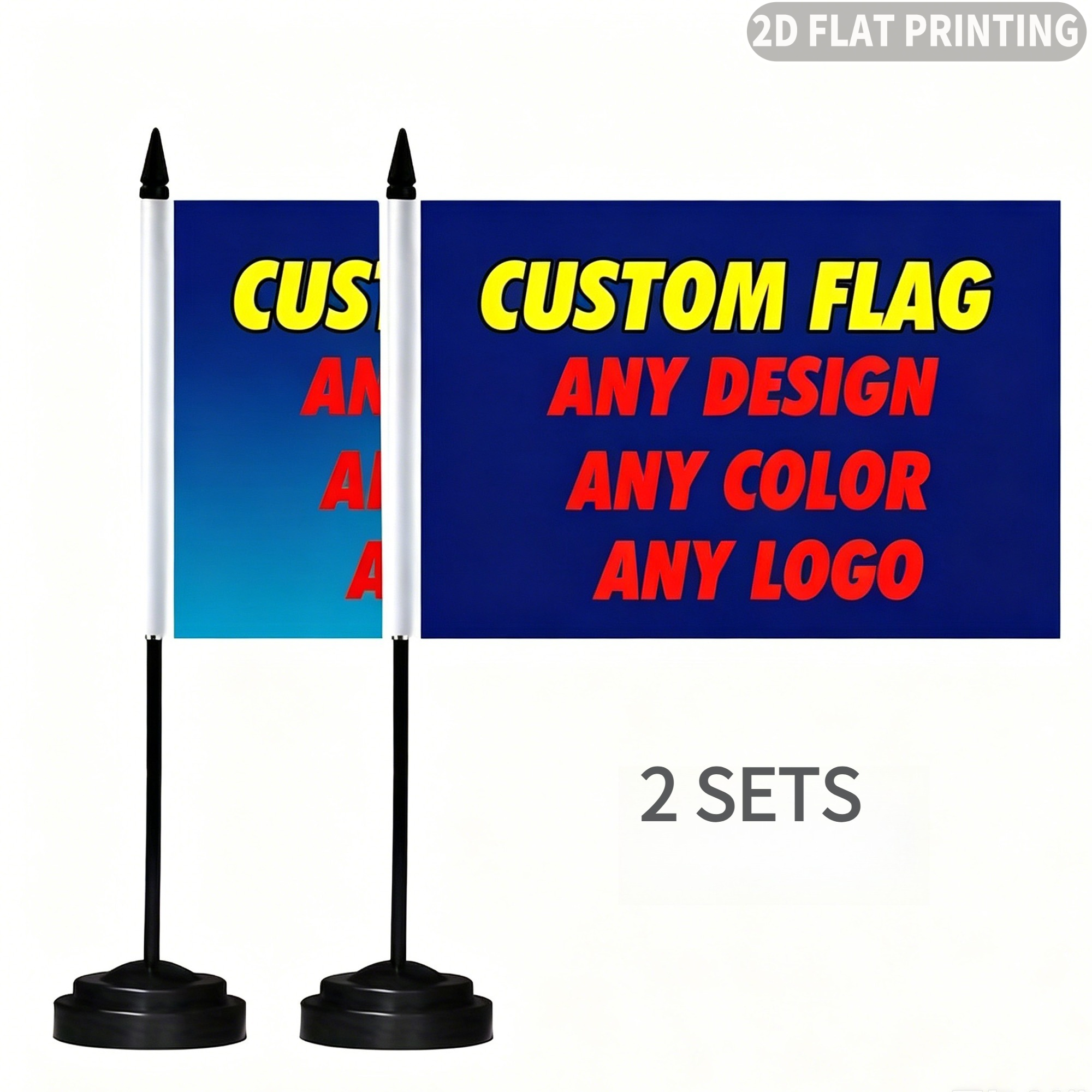 Sewing Custom - 2 Sets Custom Desktop Office Flag