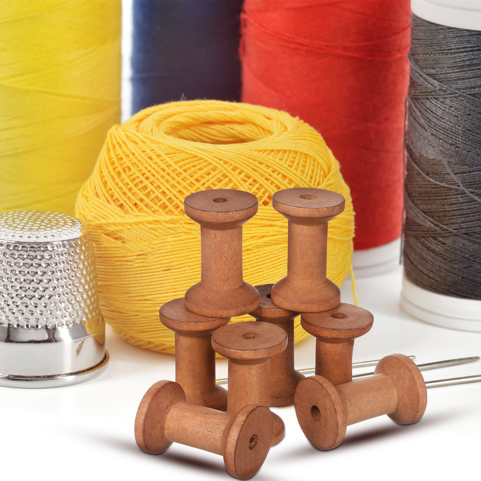 Thread Bobbins Empty - 20Pcs Empty Wood Spools Thread Holders