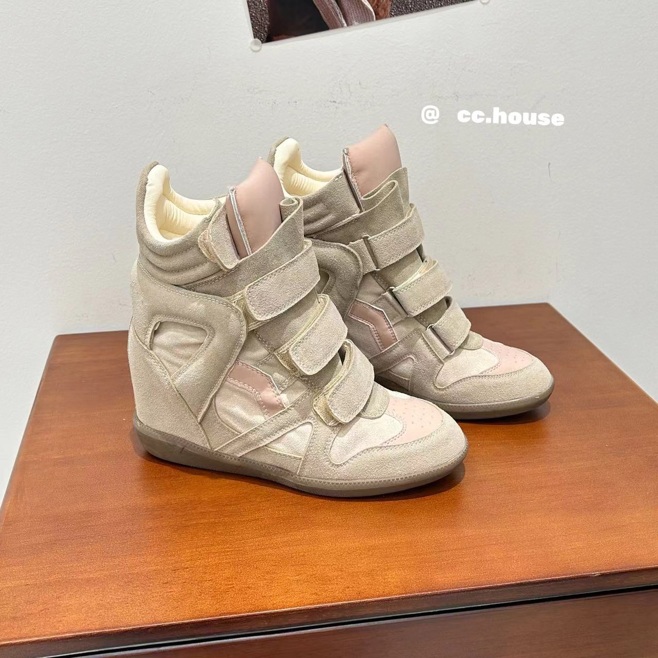 Beige Color Block Hidden Wedge – Velcro Sew On recenzja i cena
