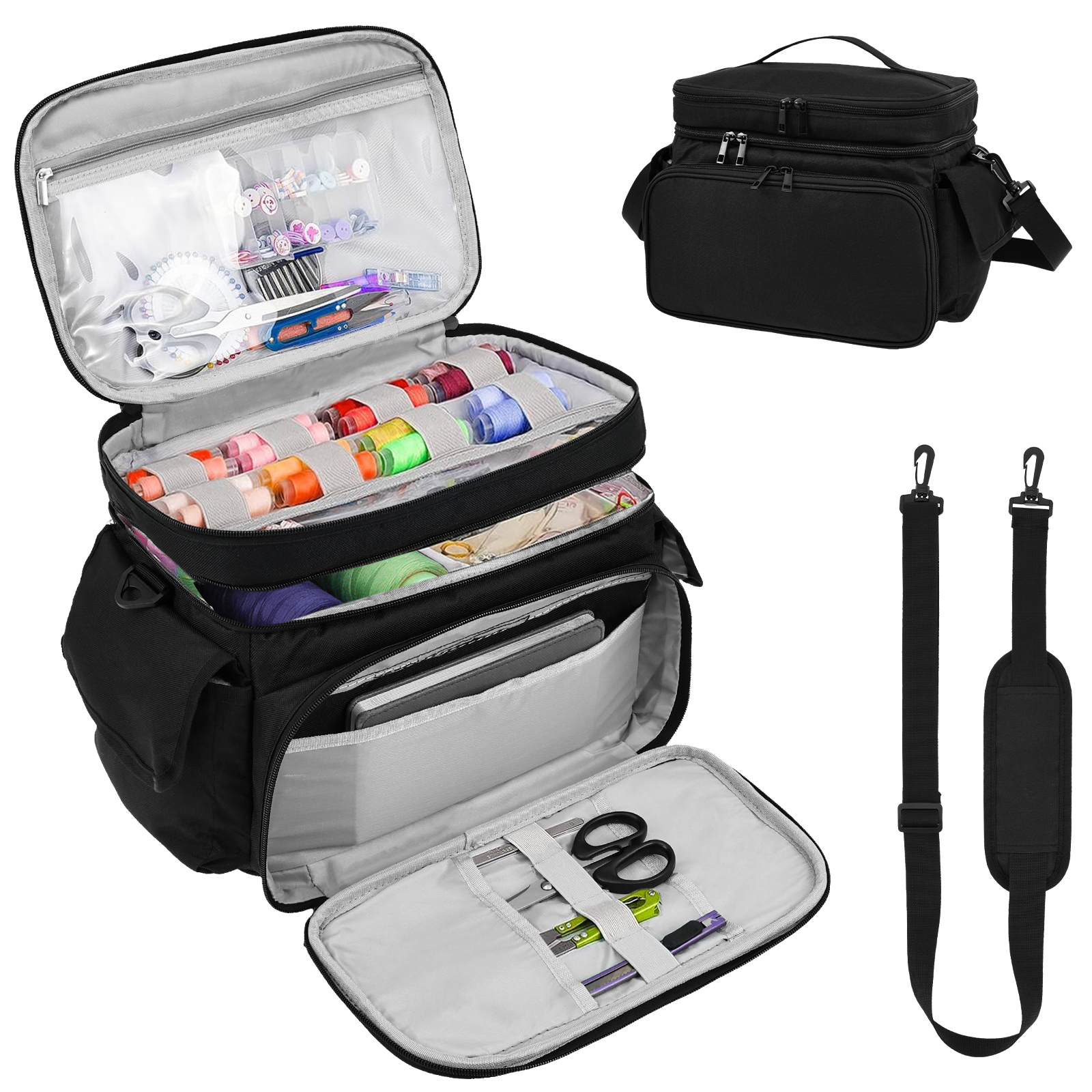 Large Sewing Bag Wool Knitting – Textile Sewing Kit recenzja i cena