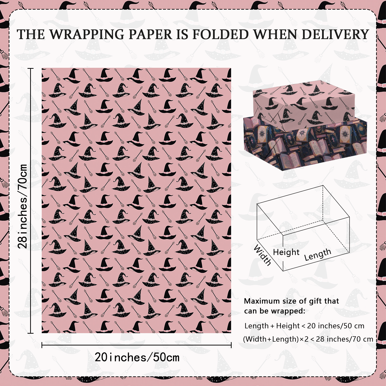 12 Sheets Mystical Witchy Wrap – Pattern Tissue Paper recenzja i cena
