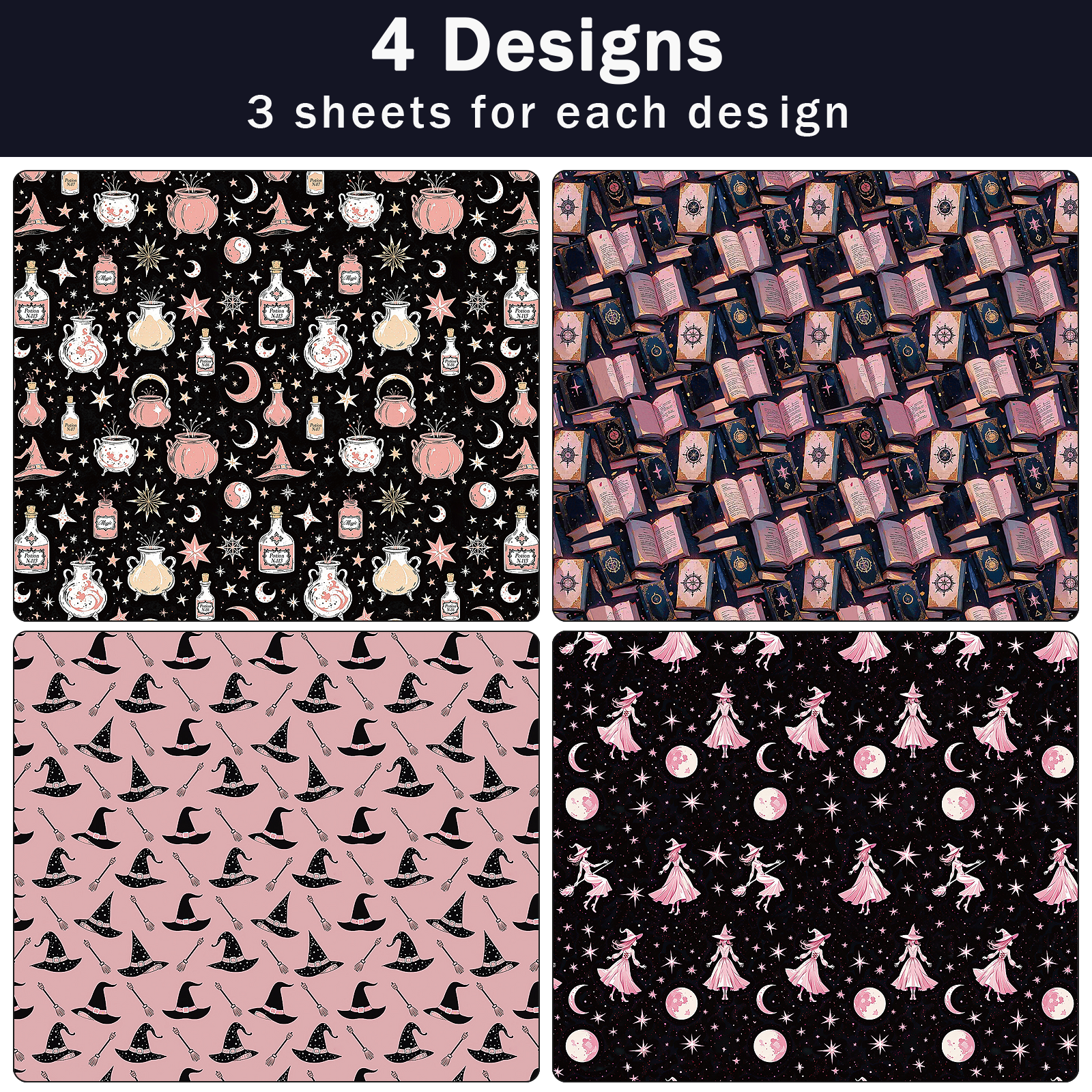 12 Sheets Mystical Witchy Wrap – Pattern Tissue Paper recenzja i cena