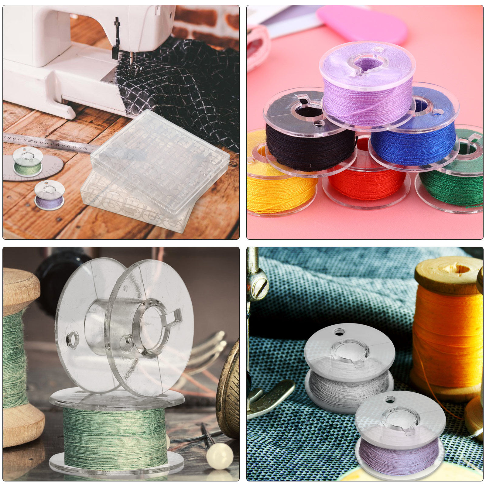1Set Sewing Bobbins Storage Bo – Thread Bobbins Empty recenzja i cena