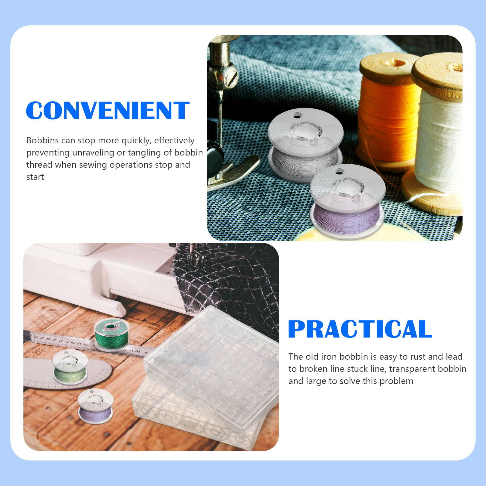 1Set Sewing Bobbins Storage Bo – Thread Bobbins Empty recenzja i cena