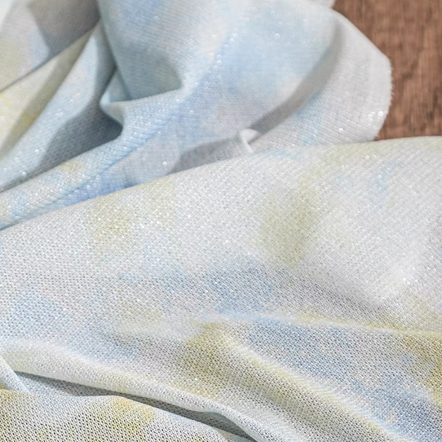 Tie Dye Knit Fabric Yellow Whi – Sewing Tie Dye recenzja i cena