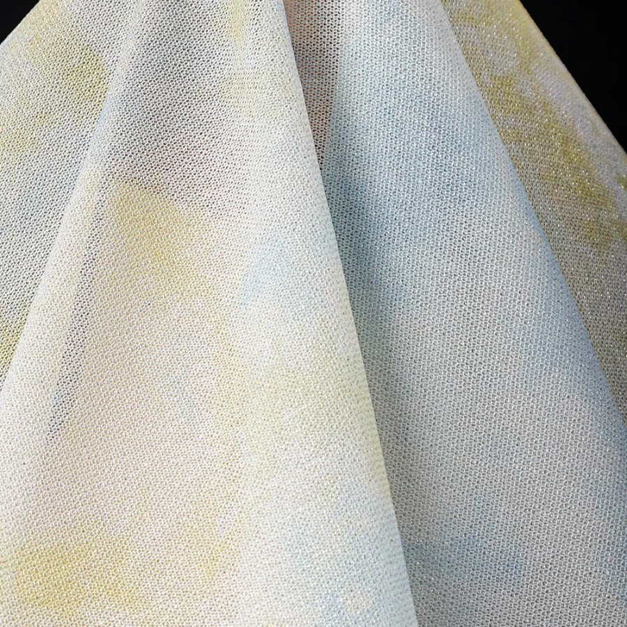 Tie Dye Knit Fabric Yellow Whi – Sewing Tie Dye recenzja i cena