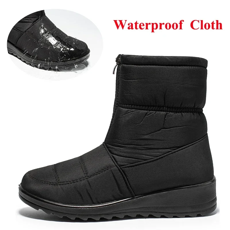 Non Slip Waterproof Snow Boots – Sewing Front Zipper recenzja i cena