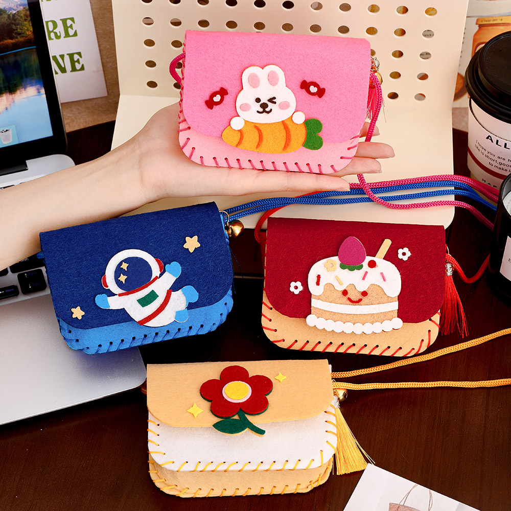 4pcs DIY Felt Animal Bag Craft – Textile Sewing Kit recenzja i cena