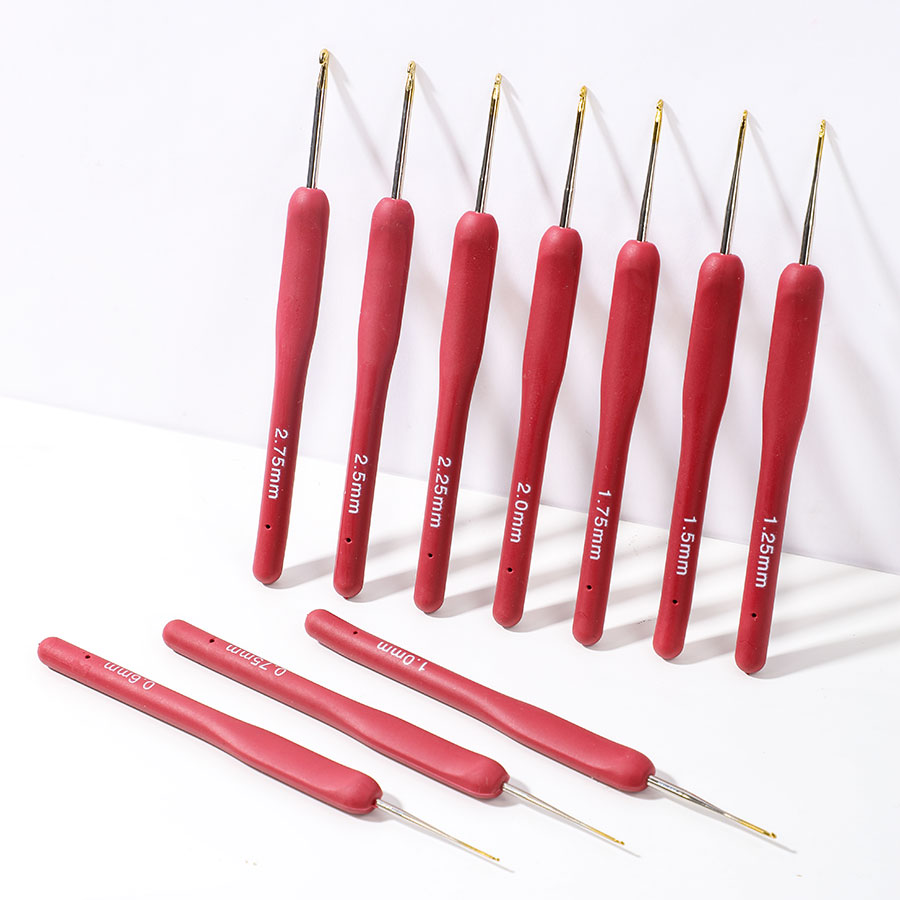 10pcs Red Crochet Set Kit Sili – Textile Sewing Kit recenzja i cena