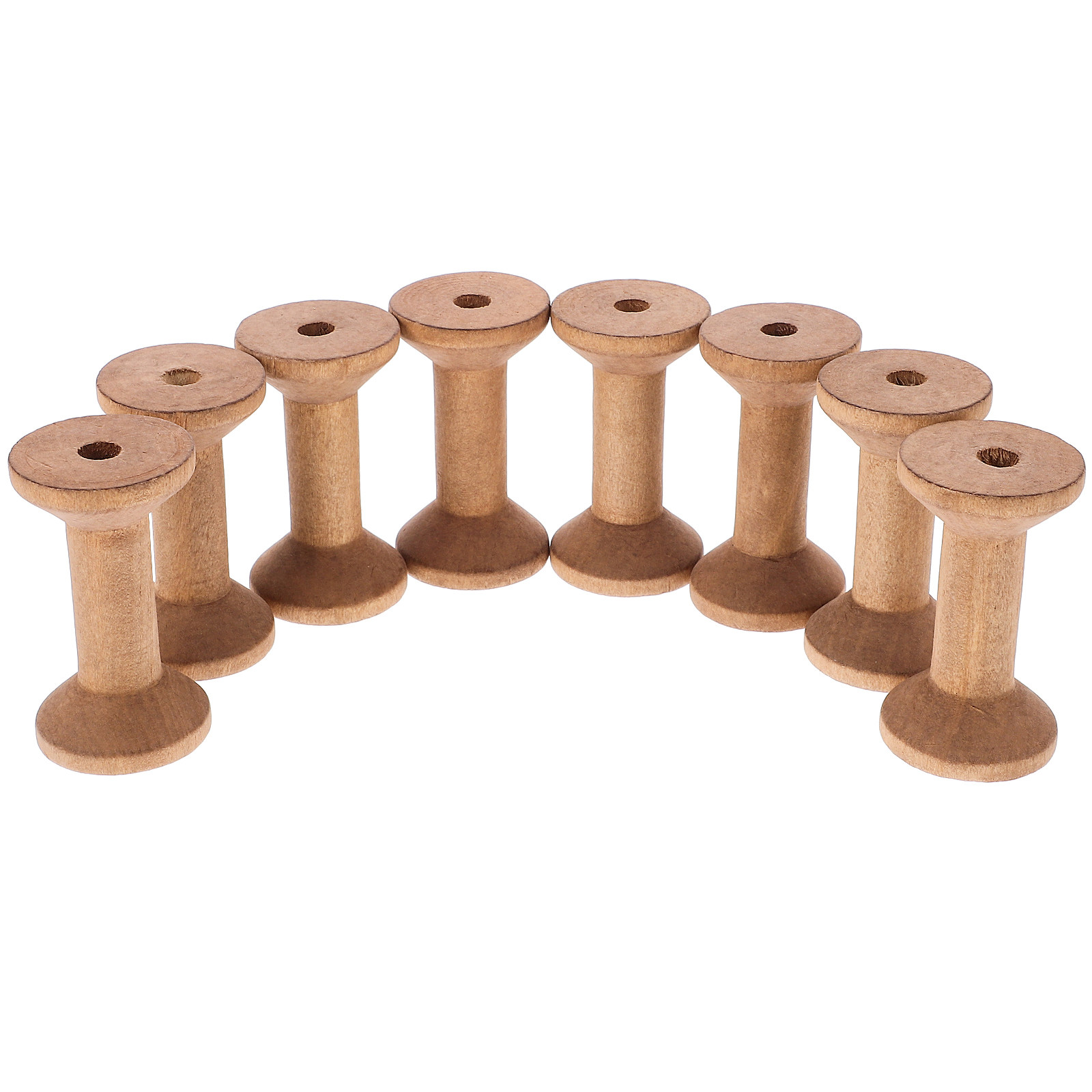 8Pcs Barrel Shaped Wooden Spoo – Thread Bobbins Empty recenzja i cena