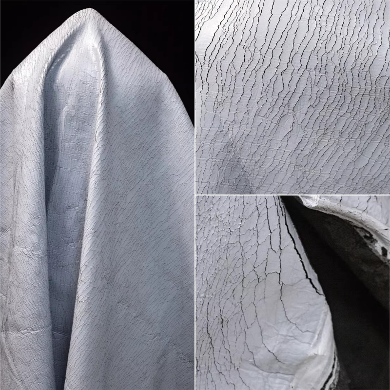 Grey Retro Cracked Leather Tex – Is Sewing Textile Art recenzja i cena