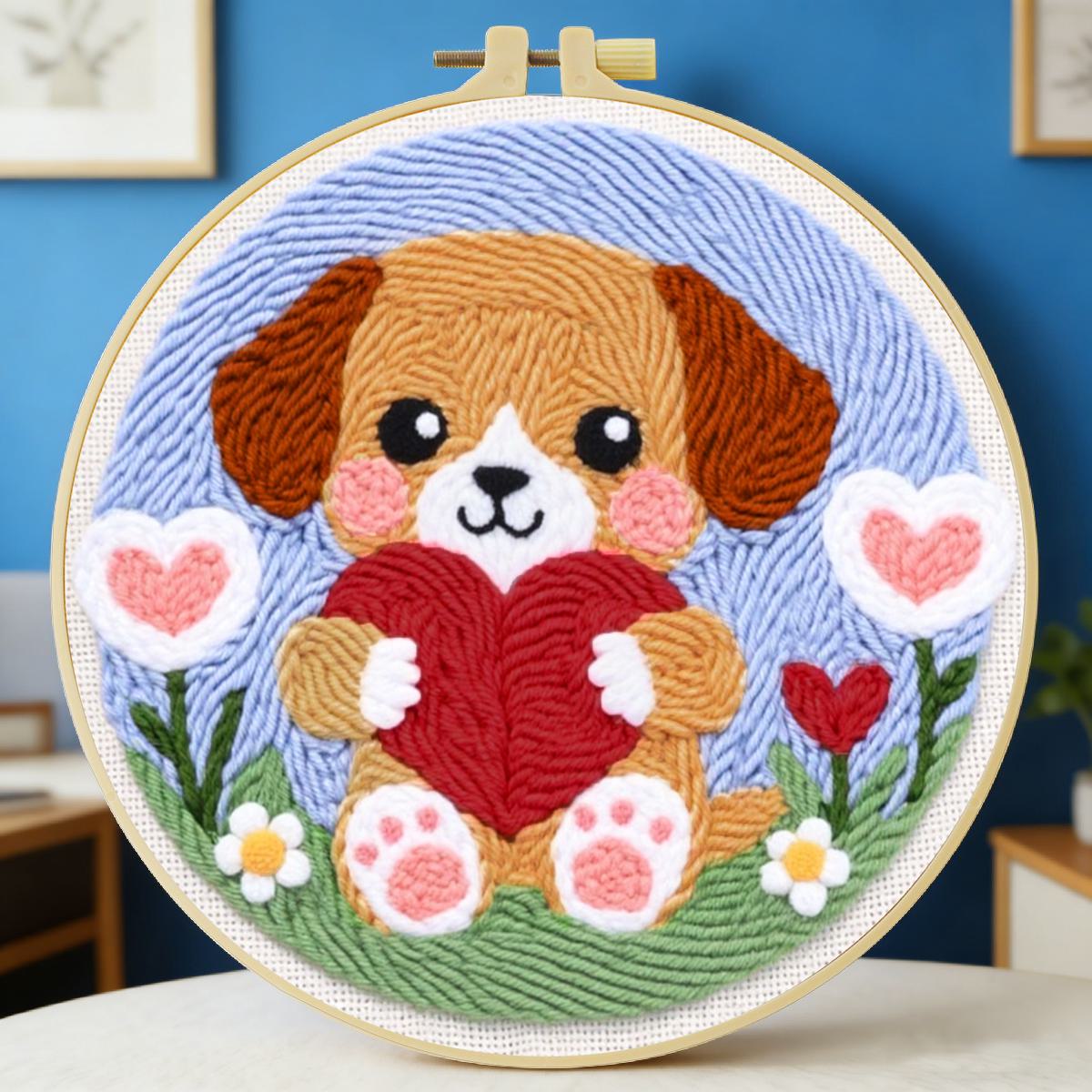 20X20CM/7.87inch Dog Punch Nee – Is Sewing Textile Art recenzja i cena