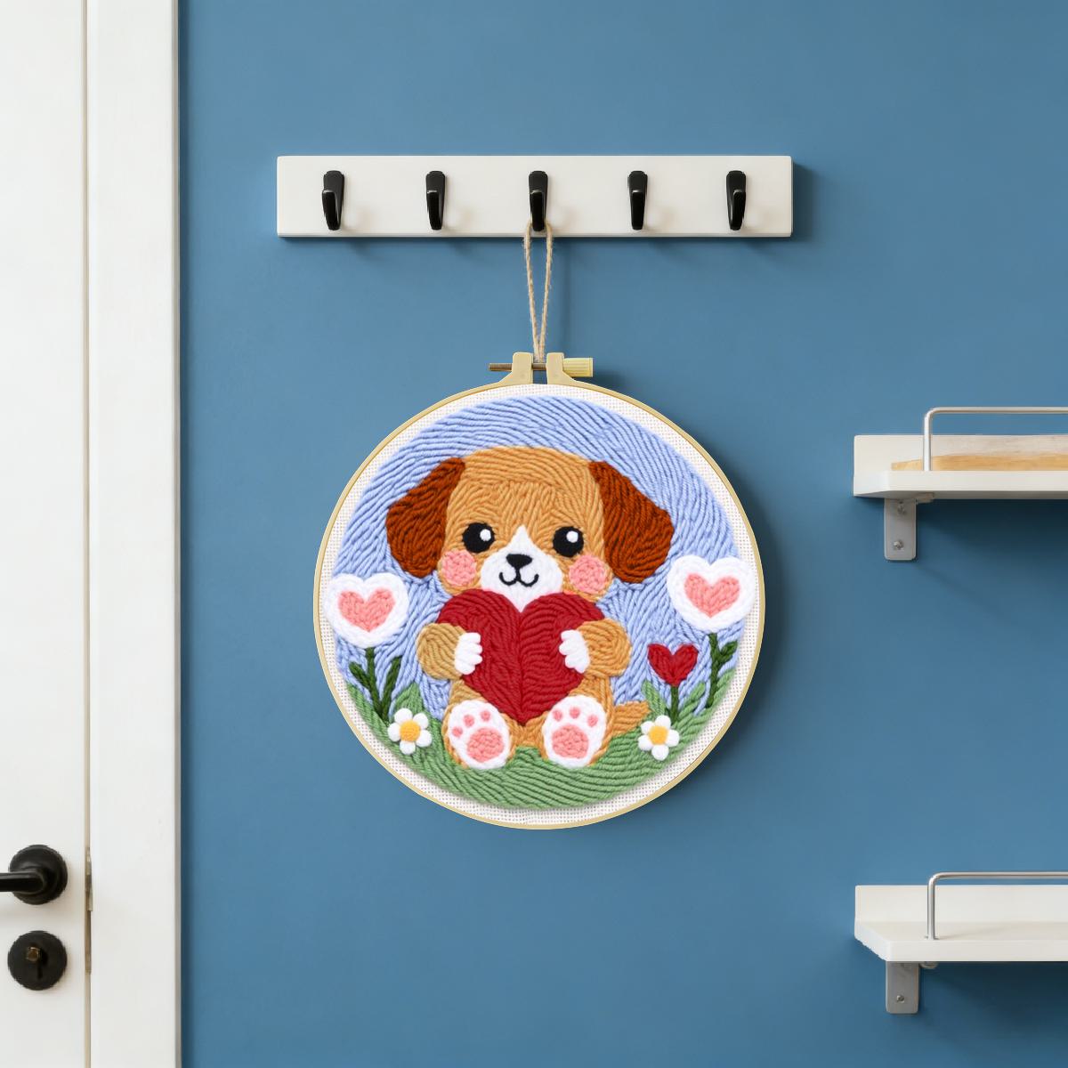 20X20CM/7.87inch Dog Punch Nee – Is Sewing Textile Art recenzja i cena
