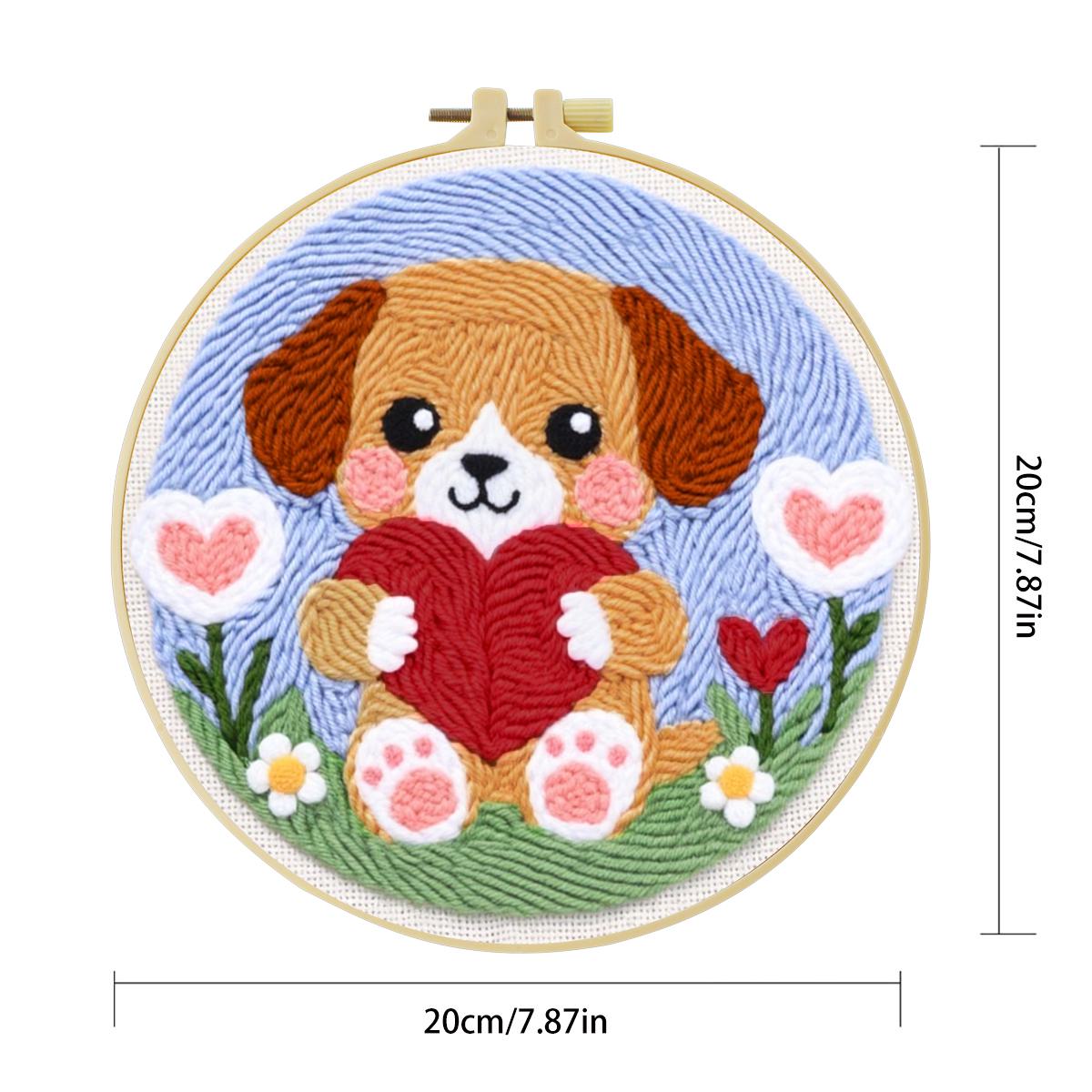 20X20CM/7.87inch Dog Punch Nee – Is Sewing Textile Art recenzja i cena