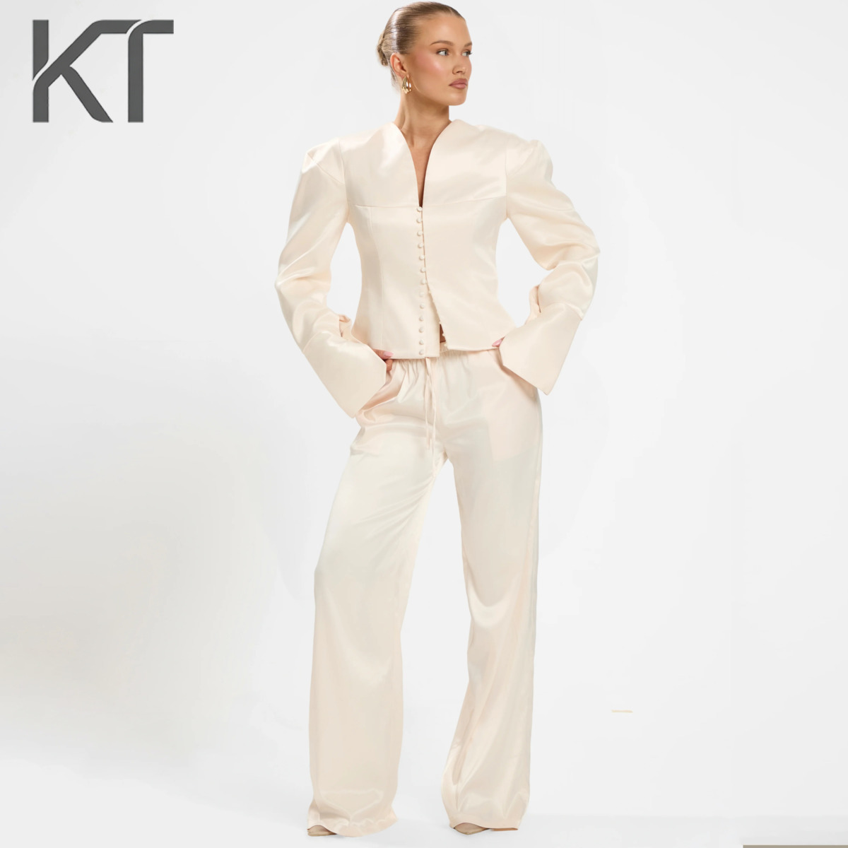 KT Luxury Satin Two Piece Set  – Shoulder Pad Set In recenzja i cena