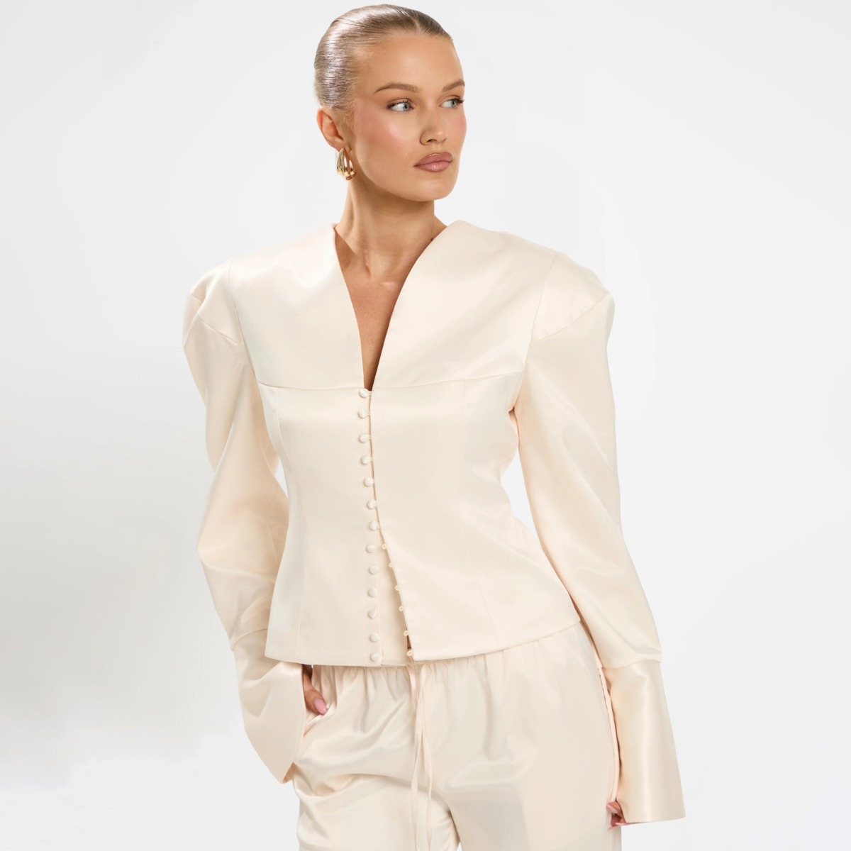 KT Luxury Satin Two Piece Set  – Shoulder Pad Set In recenzja i cena