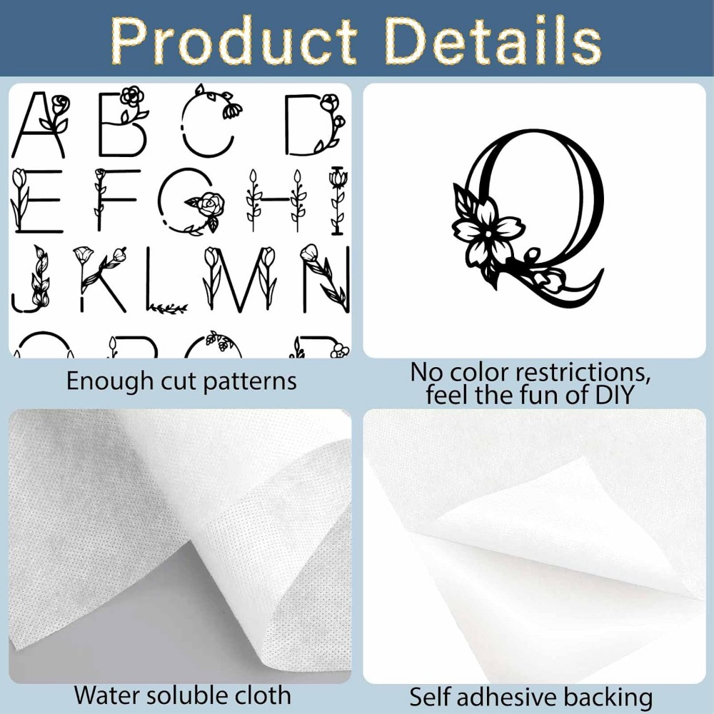 Letter A-Z Water Soluble Embro – Sewing Kit recenzja i cena