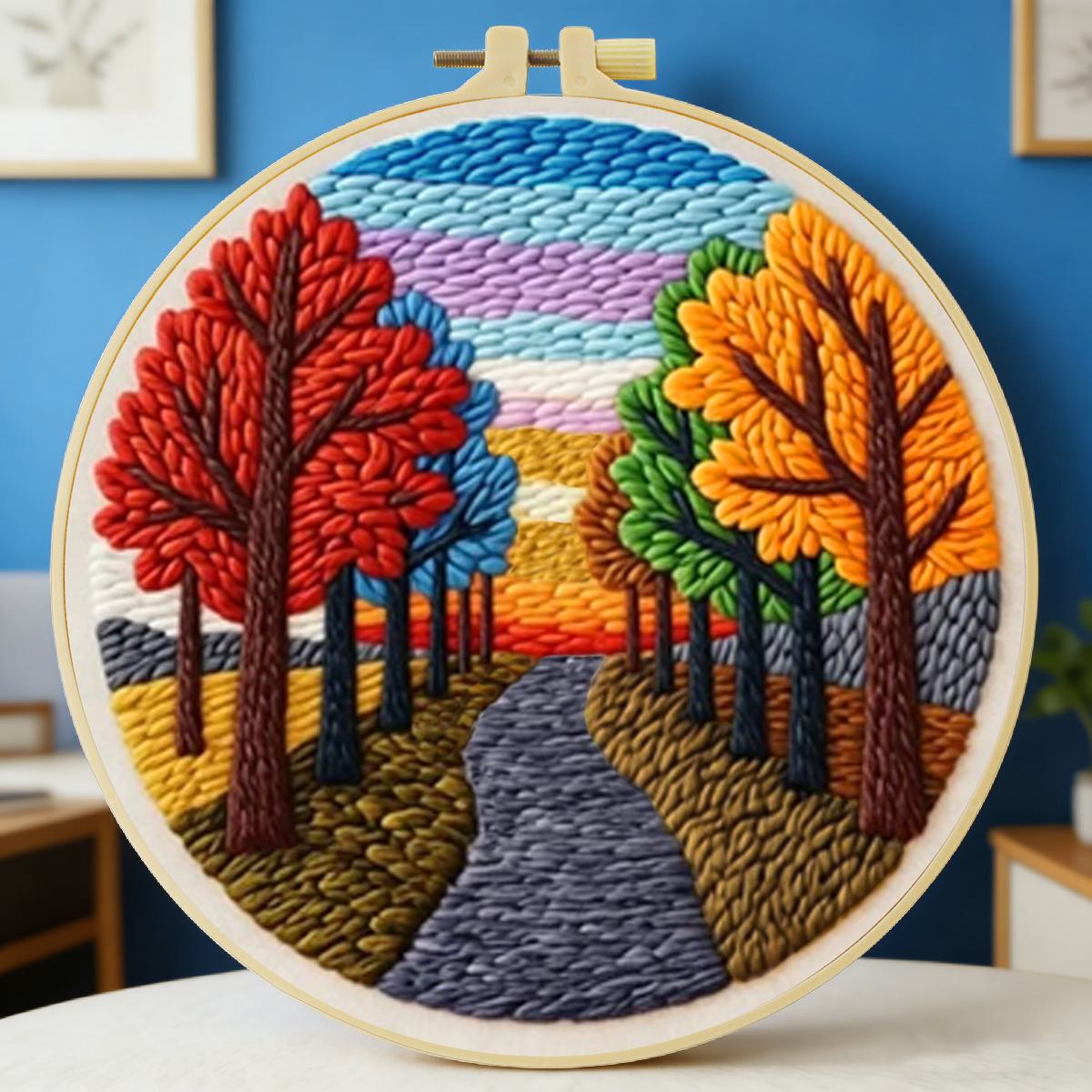 20X20CM/7.87inch Scenery Punch – Is Sewing Textile Art recenzja i cena