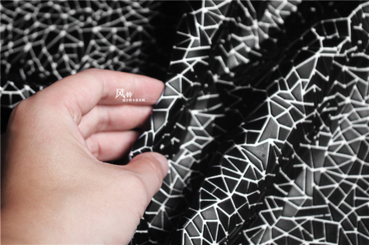 PU Fabric Black Irregular Shap – Is Sewing Textile Art recenzja i cena