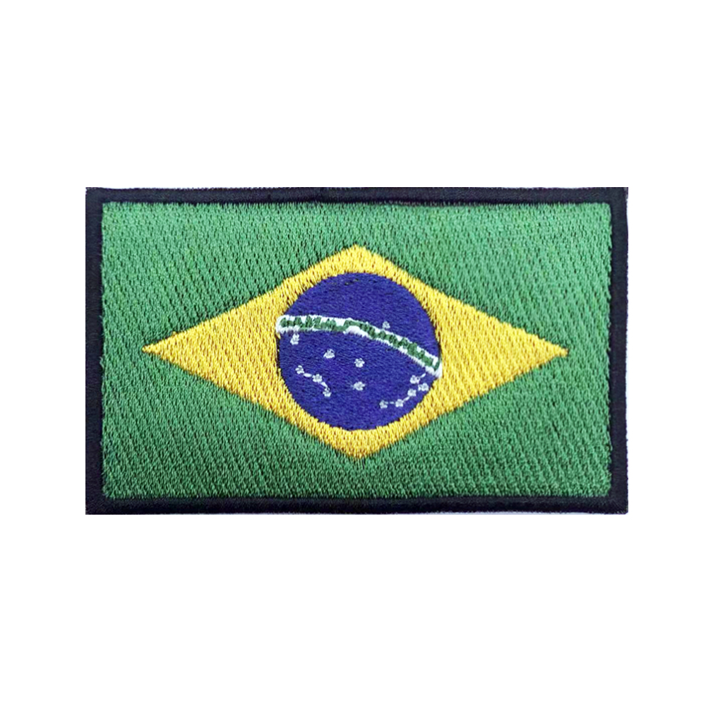 Brazilian flag Brazil Patches  – Velcro Sew On recenzja i cena