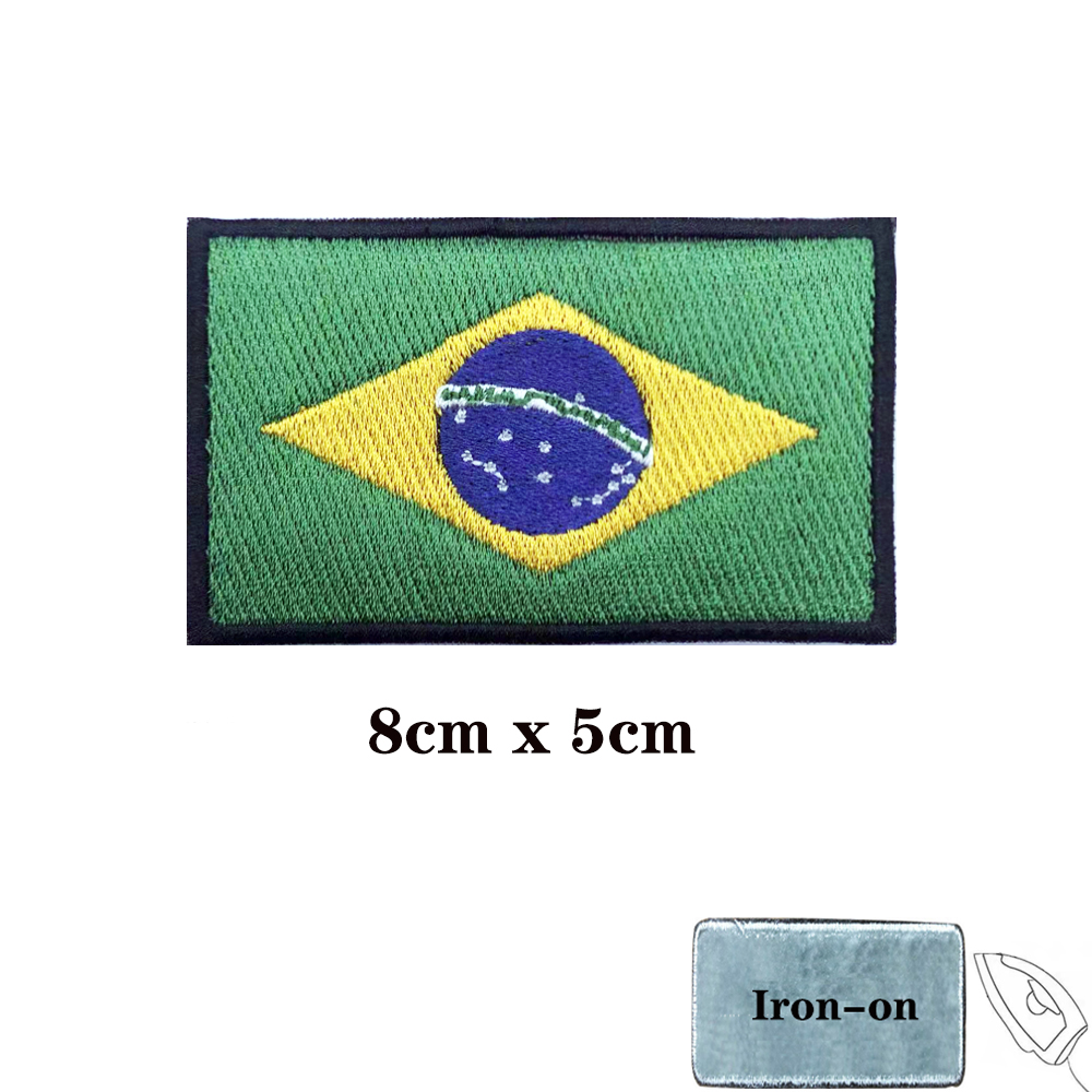 Brazilian flag Brazil Patches  – Velcro Sew On recenzja i cena