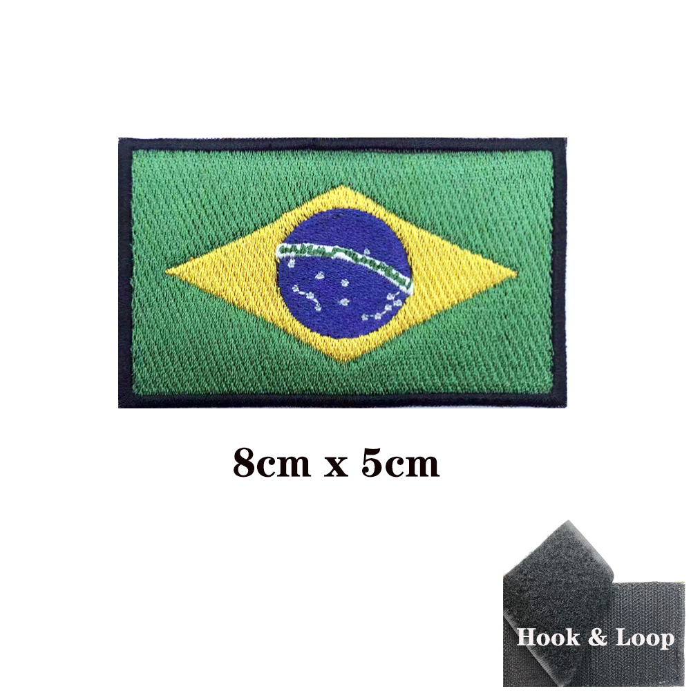 Brazilian flag Brazil Patches  – Velcro Sew On recenzja i cena