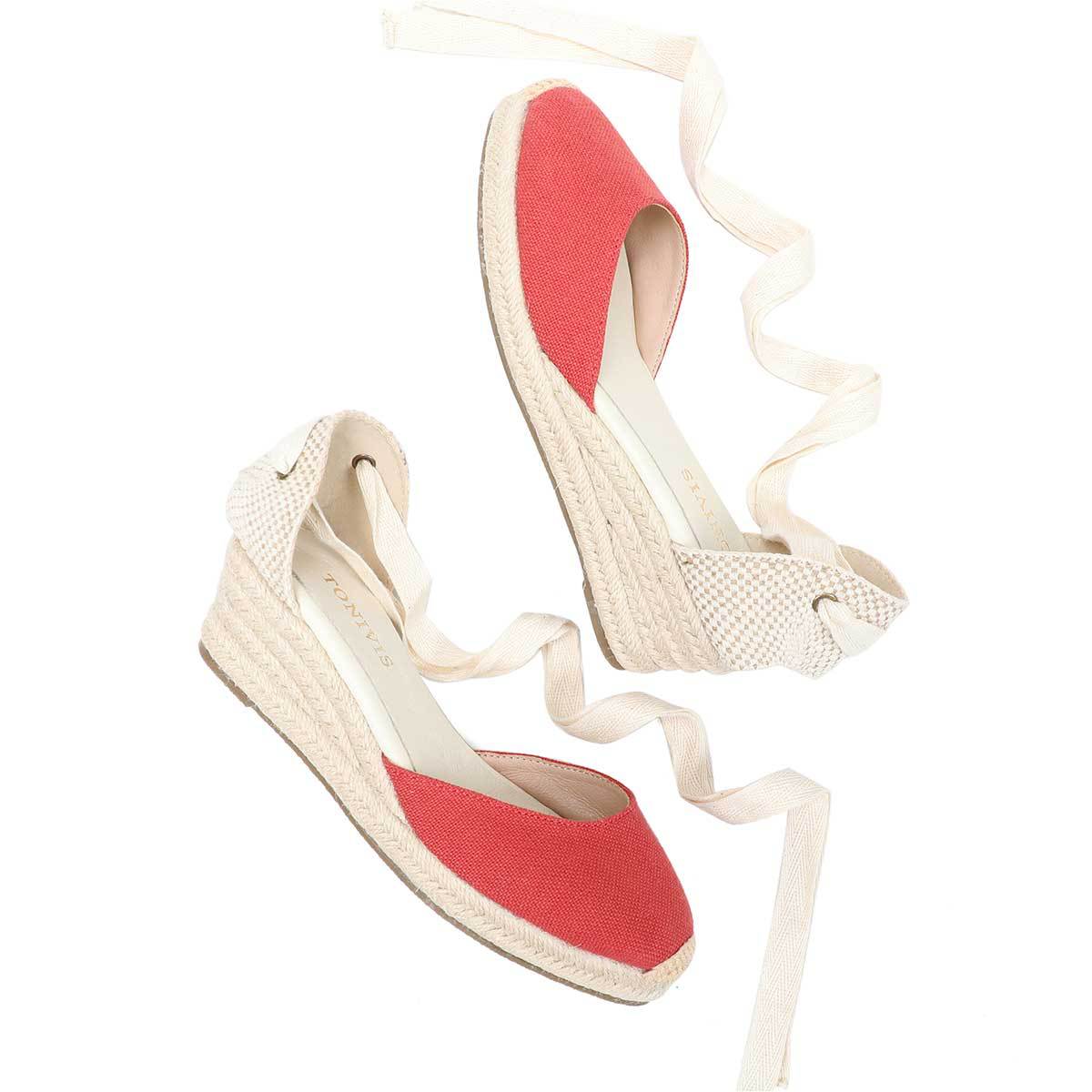 Women Wedge Espadrilles Lace U – Sewing Cotton recenzja i cena