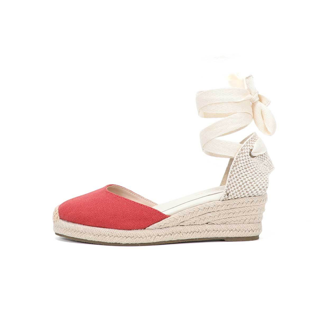 Women Wedge Espadrilles Lace U – Sewing Cotton recenzja i cena