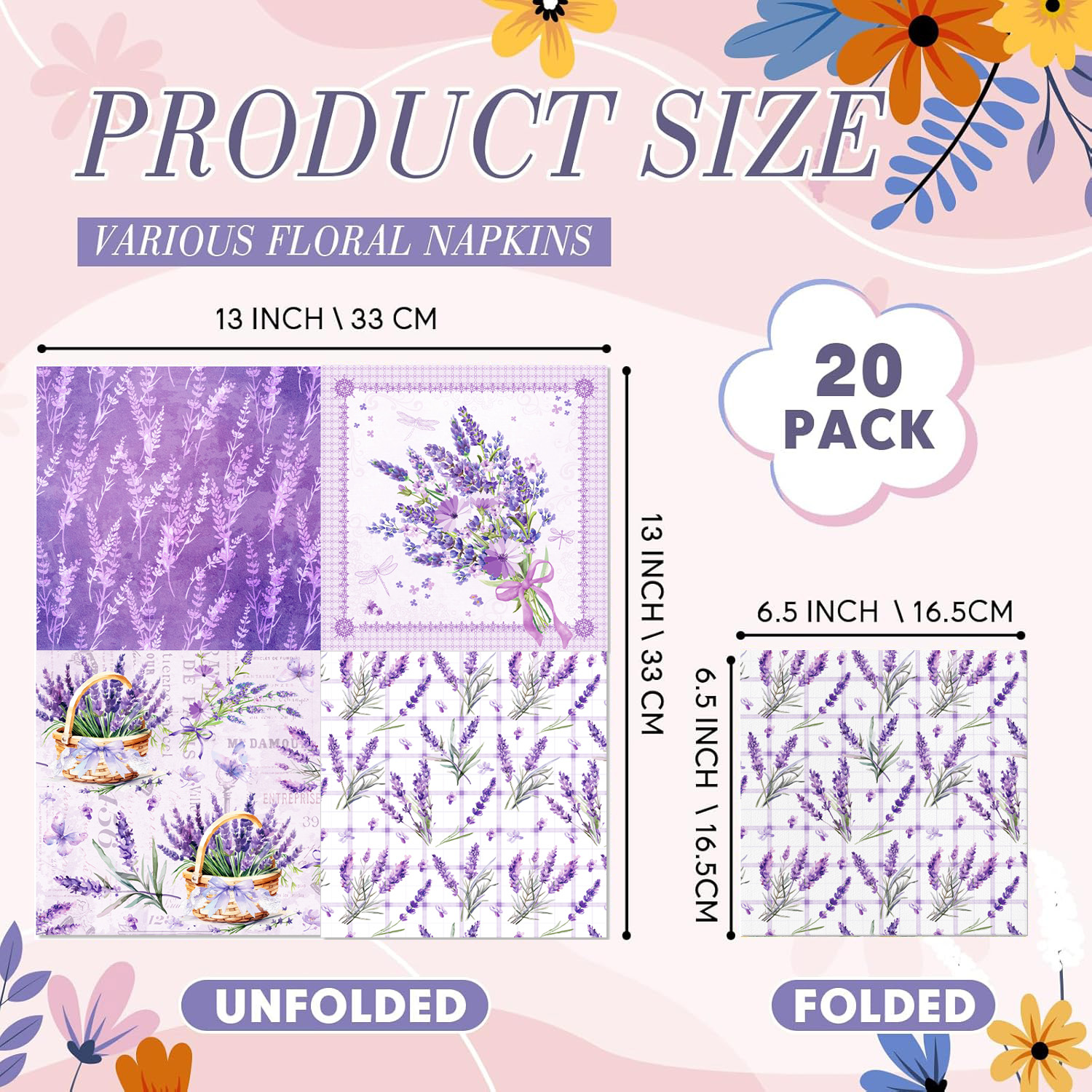 20Pcs Floral Decoupage Paper N – Pattern Tissue Paper recenzja i cena