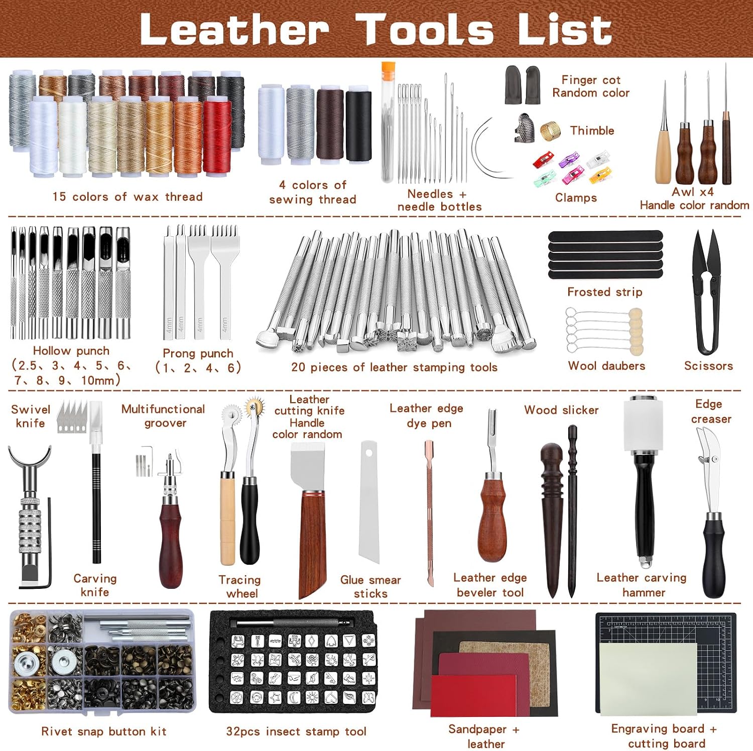 Leather Tooling Kit Leather Cr – Sewing Kit recenzja i cena