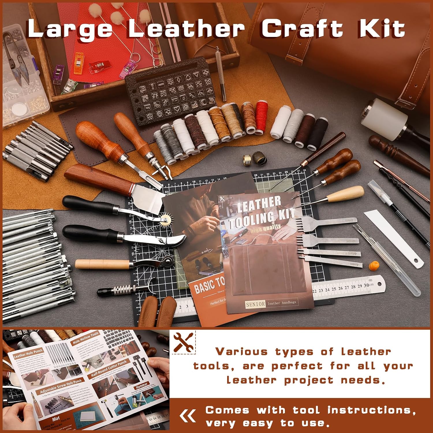 Leather Tooling Kit Leather Cr – Sewing Kit recenzja i cena