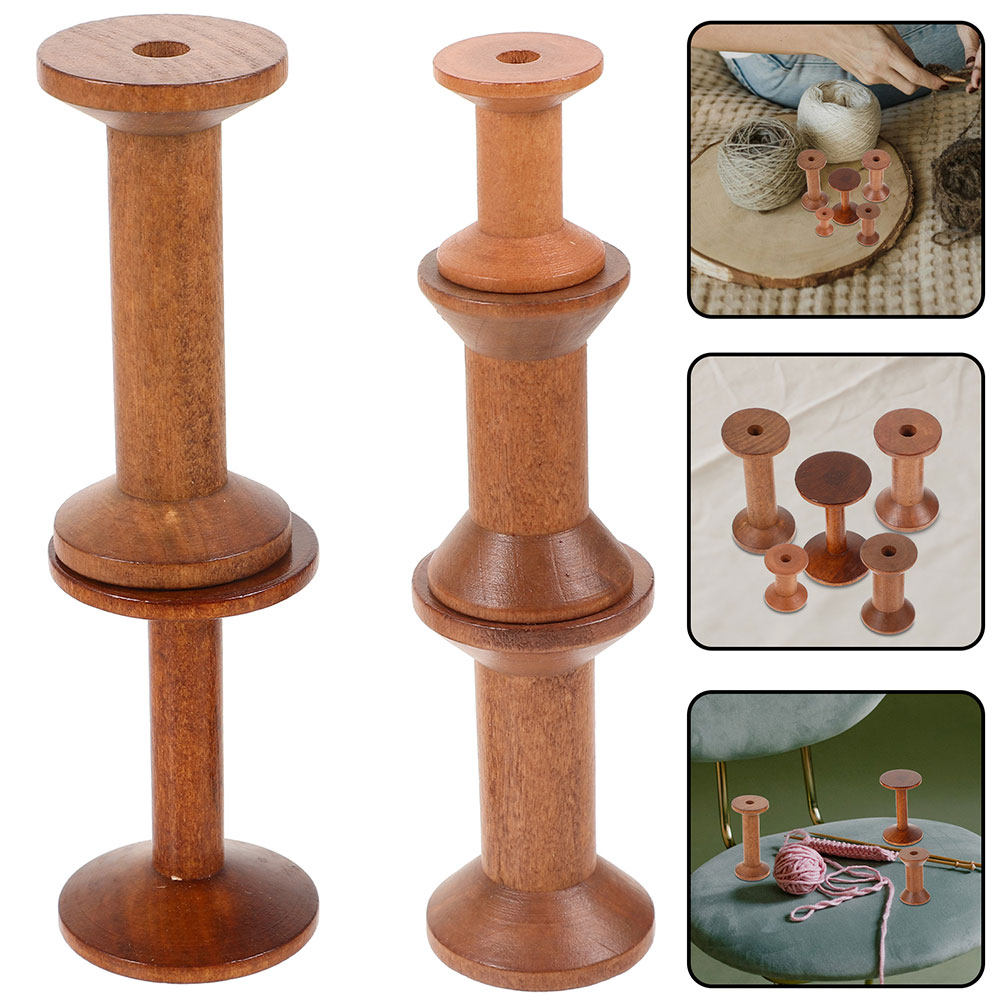 7Pcs Wood Spools Empty Thread  – Thread Bobbins Empty recenzja i cena