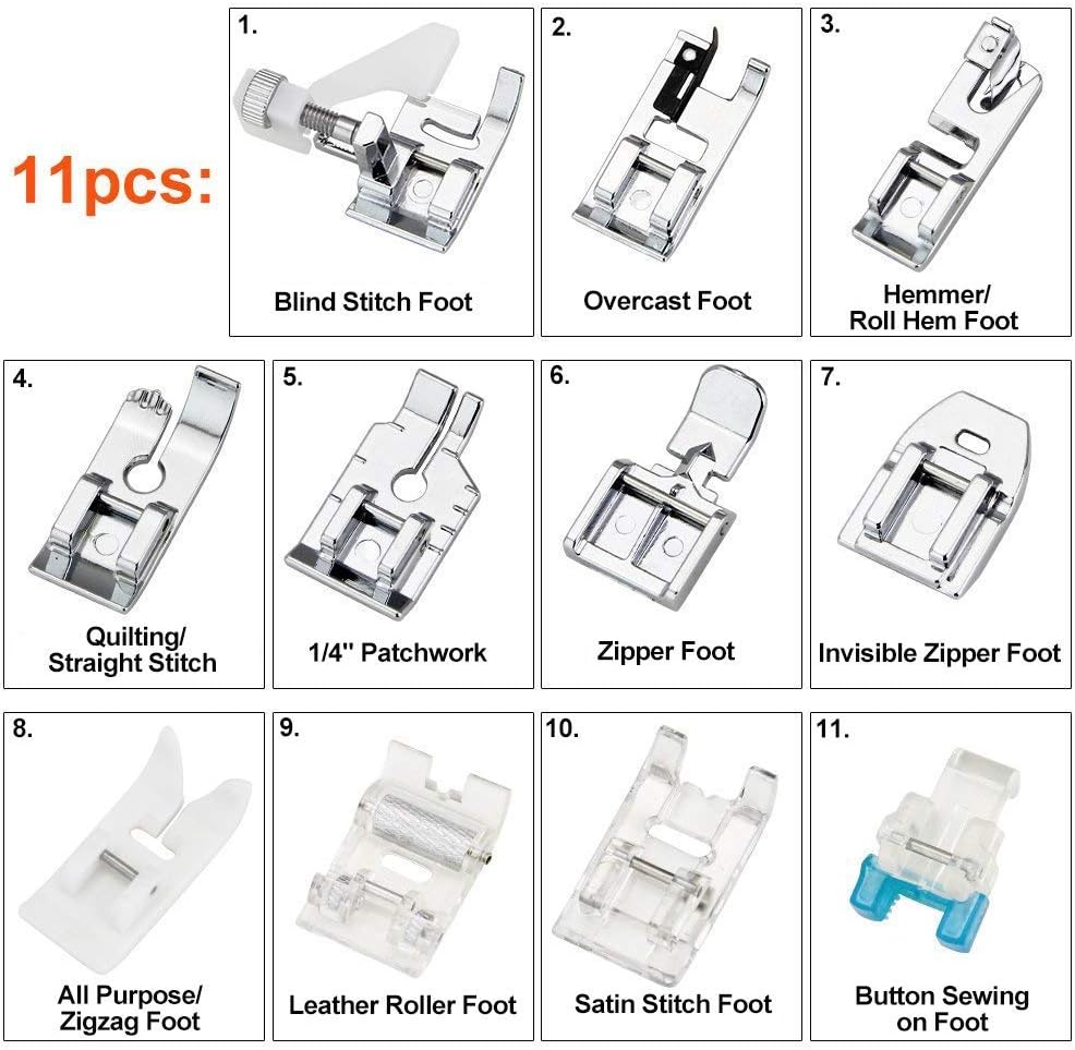 11Pcs Presser Feet Set - Walki – Textile Sewing Kit recenzja i cena