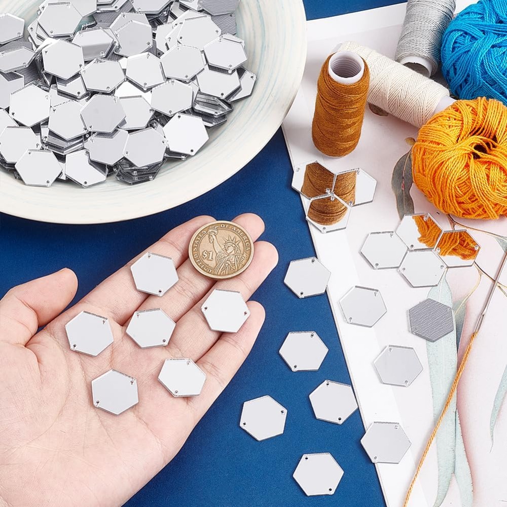 200pcs Hexagon Sew on Mirrors  – Sewing Kit recenzja i cena