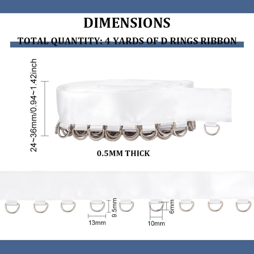 4 Yards White Grommet Trim wit – Sewing Kit recenzja i cena
