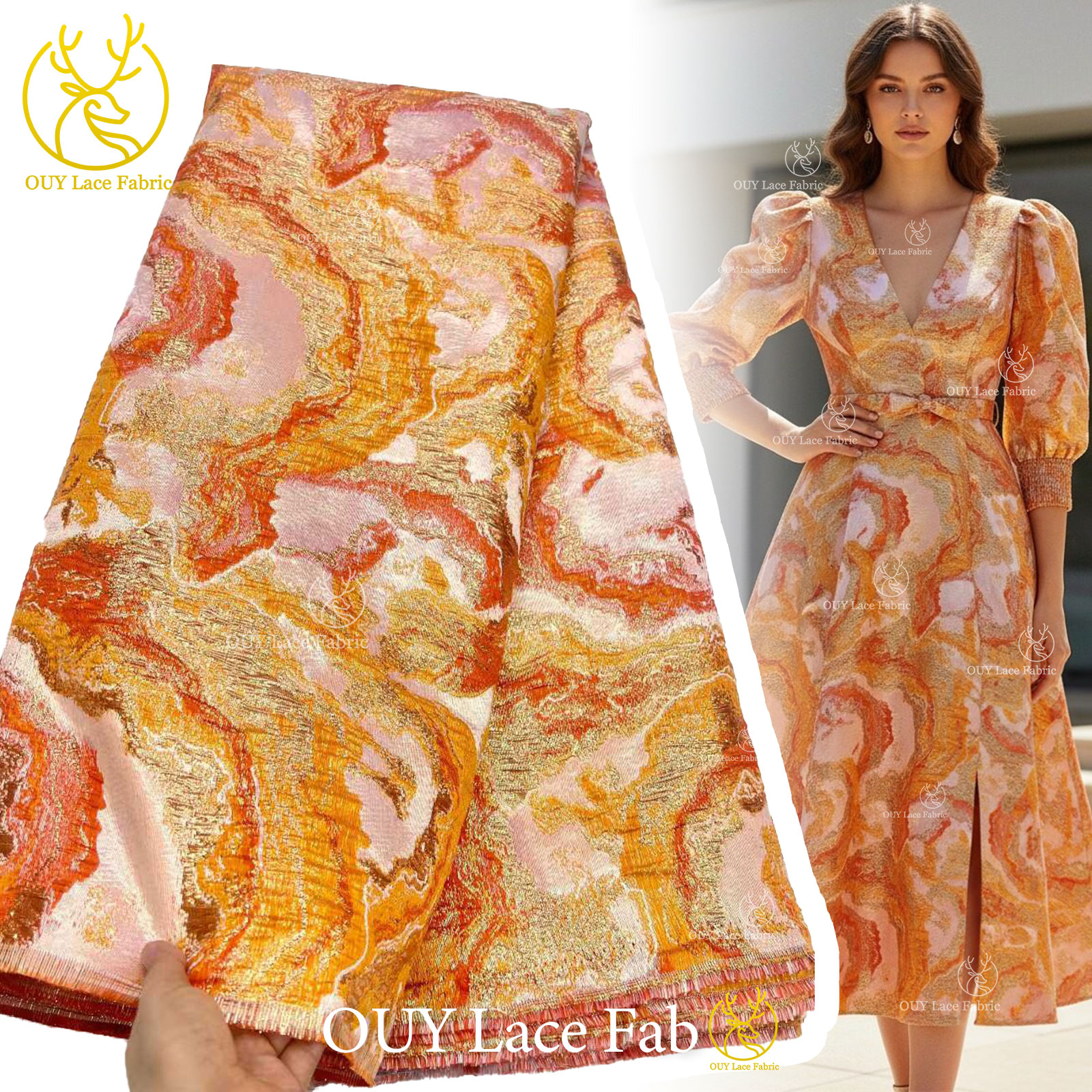 Fashion Brocade Jacquard Lace  – Sewing Gathering recenzja i cena