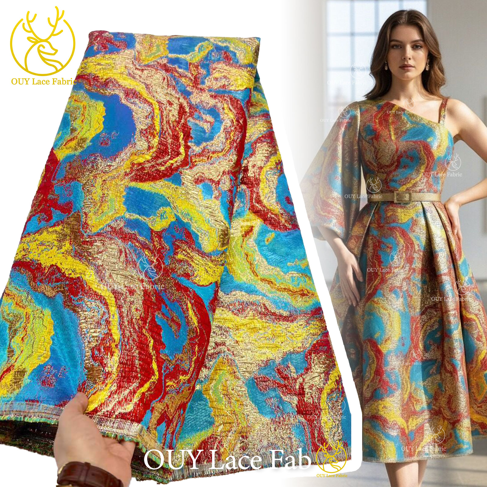 Fashion Brocade Jacquard Lace  – Sewing Gathering recenzja i cena