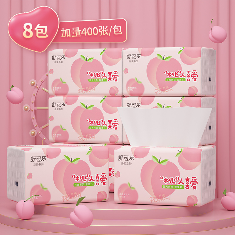 Cute Peach Pattern Facial Tiss – Pattern Tissue Paper recenzja i cena