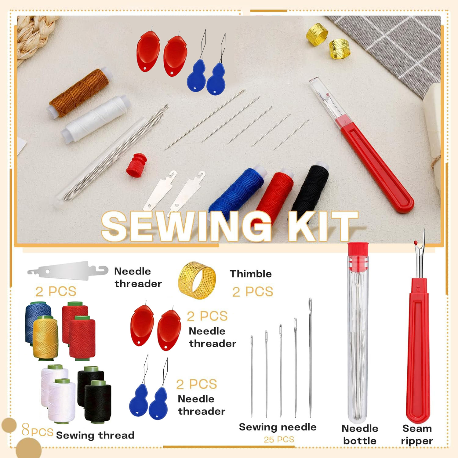 43pcs Big Eye Sewing Needle Ki – Sewing Kit recenzja i cena