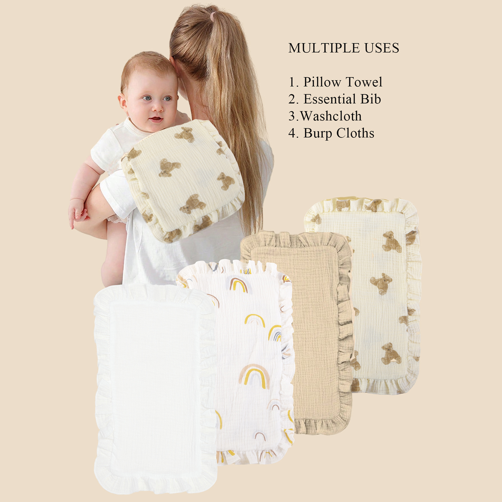 4 pcs/set Soft Muslin Cotton G – Shoulder Pad Set In recenzja i cena