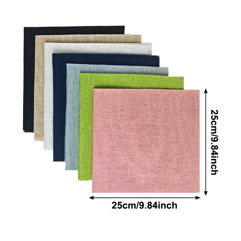 7-Piece Set of 25* 25cm Linen  – Is Sewing Textile Art recenzja i cena