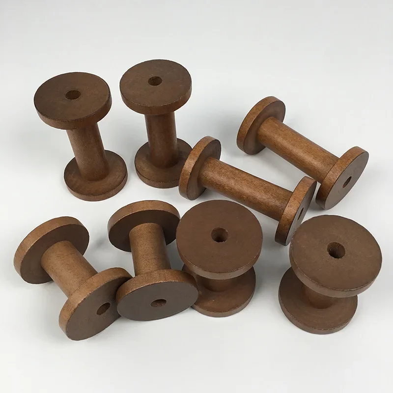 1Pc Brown Big Wood Empty Spool – Thread Bobbins Empty recenzja i cena