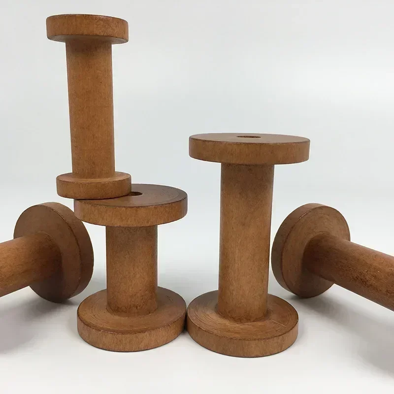 1Pc Brown Big Wood Empty Spool – Thread Bobbins Empty recenzja i cena