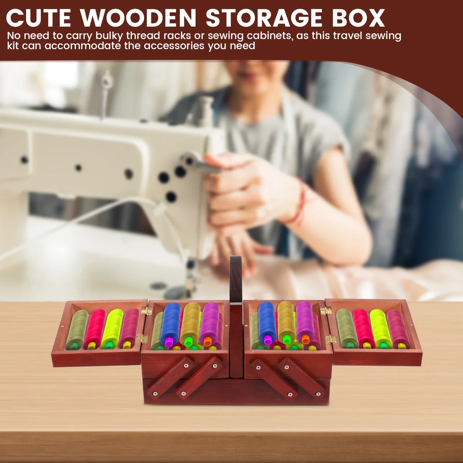 Expandable Sewing Thread Box W – Thread Bobbins Empty recenzja i cena