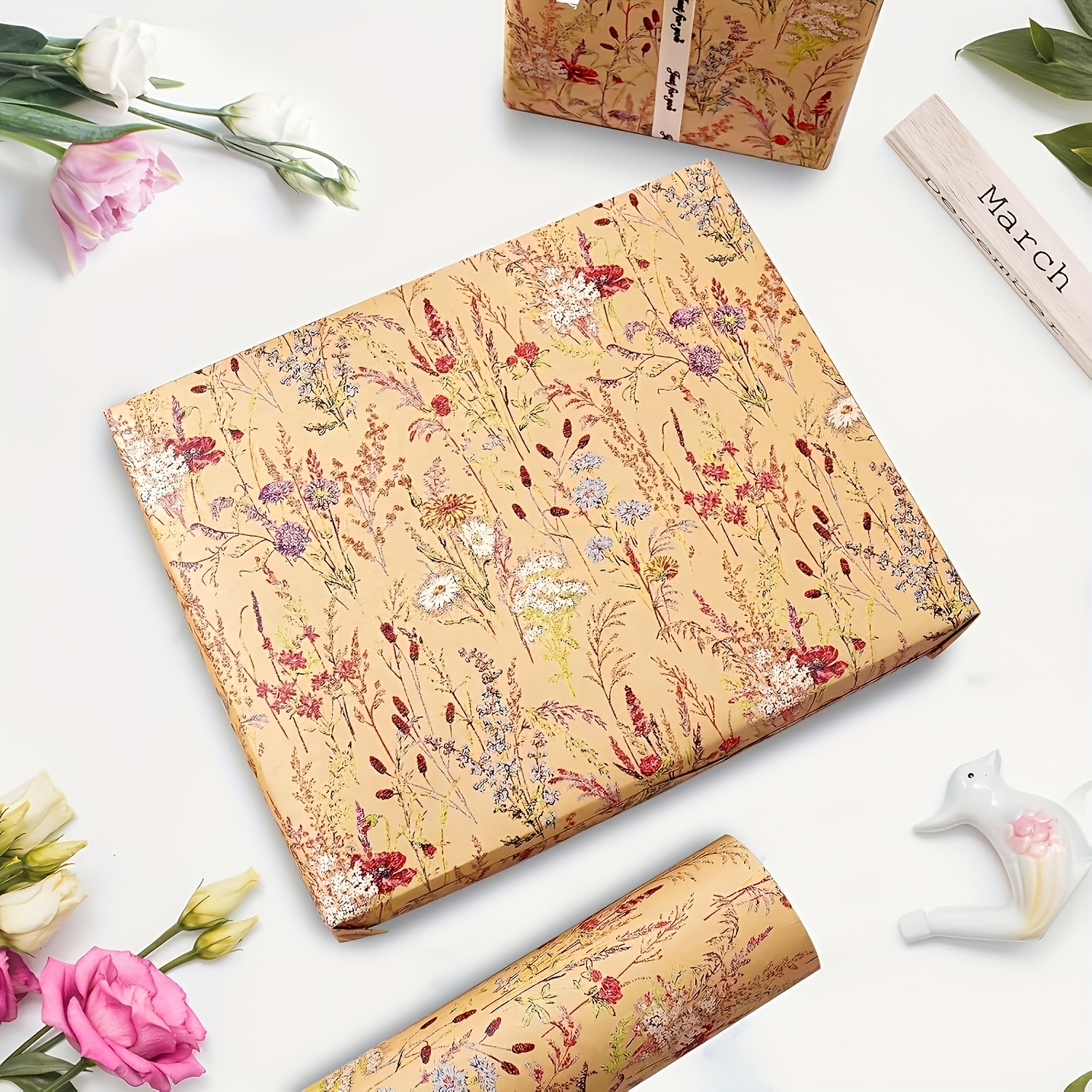 1 Roll Wildflower Wrapping Pap – Pattern Tissue Paper recenzja i cena