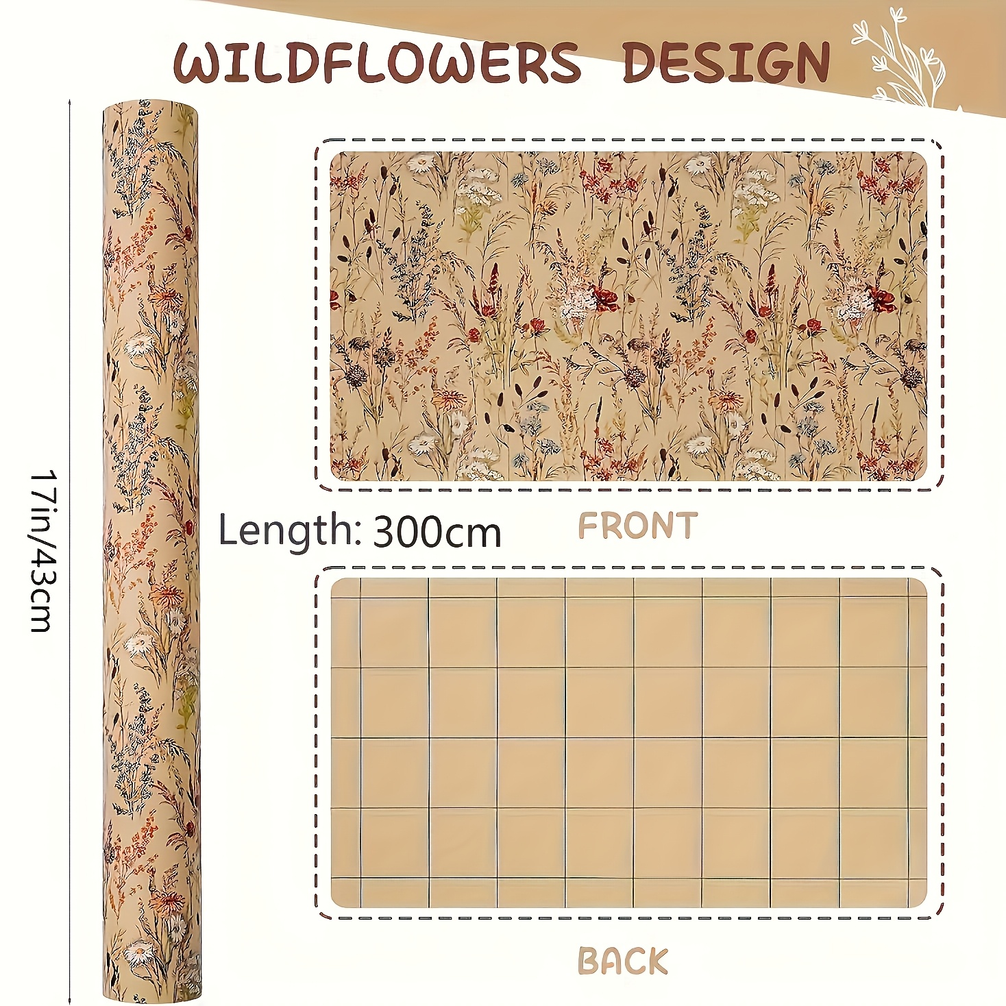 1 Roll Wildflower Wrapping Pap – Pattern Tissue Paper recenzja i cena