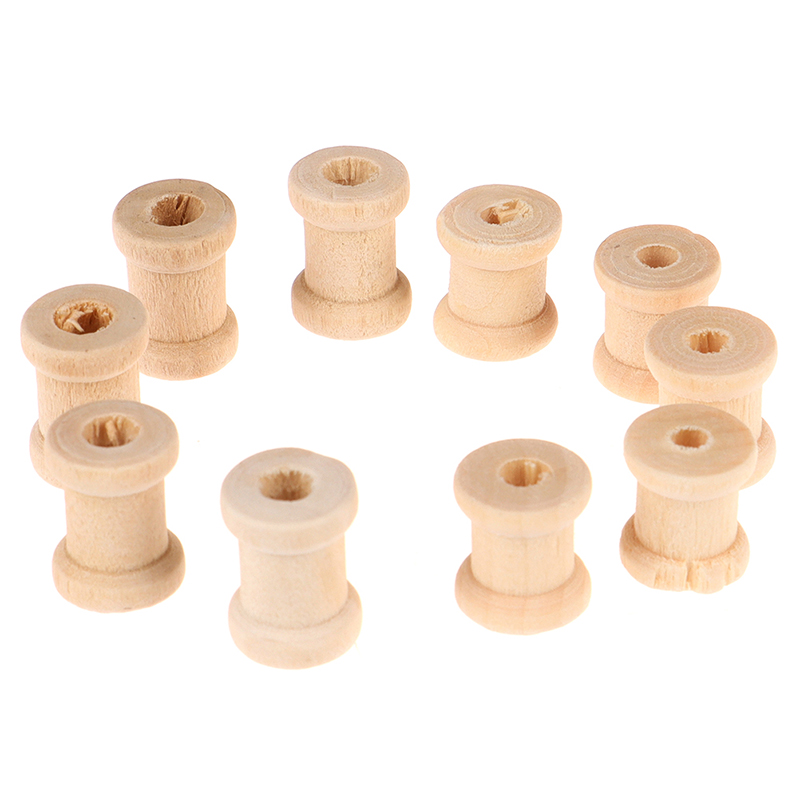 C 100PCS Wooden Empty Thread S – Thread Bobbins Empty recenzja i cena