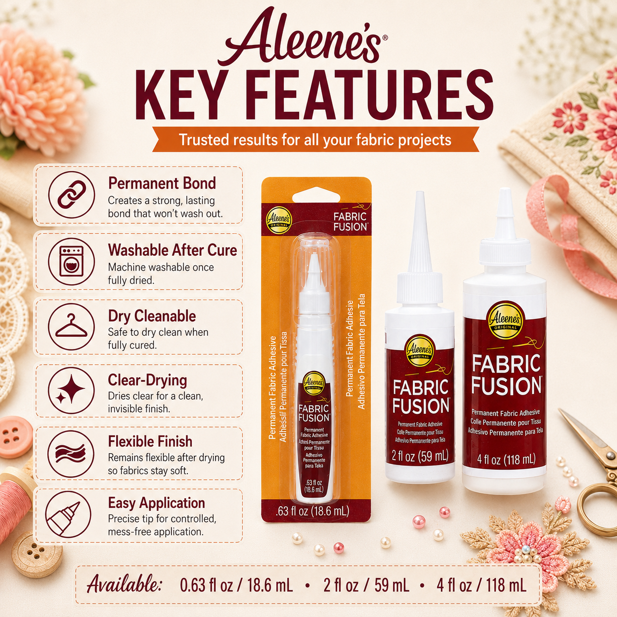Aleene's Fabric Fusion Fabric  – Fabric Glue Bond recenzja i cena
